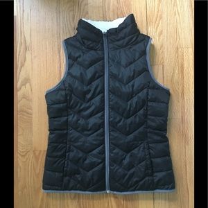 Black Vest with Fluffy White Lining